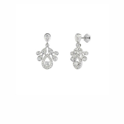Boucles d'oreilles Chaumet Joséphine Aigrette Impériale en or blanc et diamants
