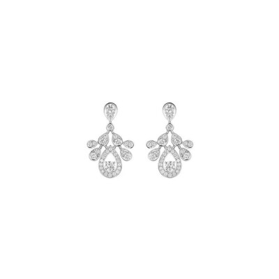 Boucles d'oreilles Chaumet Joséphine Aigrette Impériale en or blanc et diamants