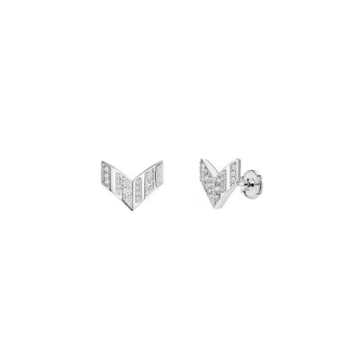 Boucles d'oreilles Chaumet Joséphine Aigrette en or blanc et diamants