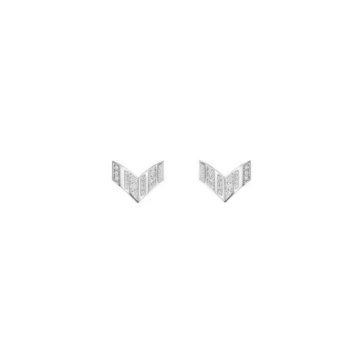 Boucles d'oreilles Chaumet Joséphine Aigrette en or blanc et diamants