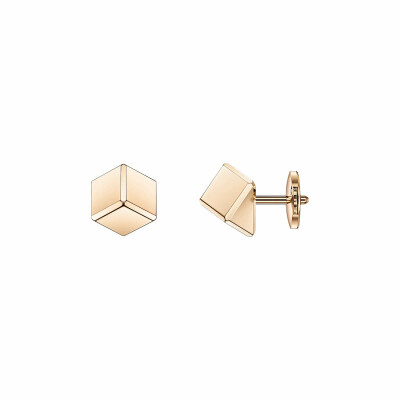 Boucles d'oreilles Chopard Ice Cube be Cube en or rose