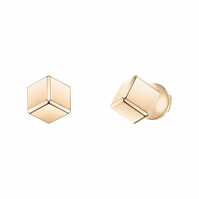 Boucles d'oreilles Chopard Ice Cube be Cube en or rose