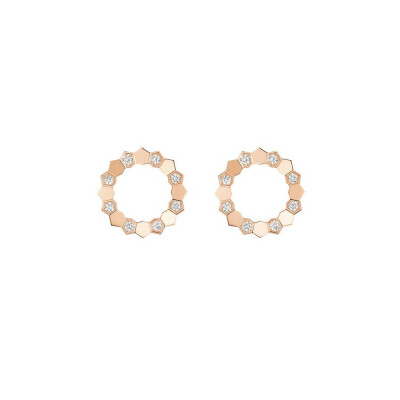 Boucles d'oreilles Chaumet Bee de Chaumet en or rose et diamants