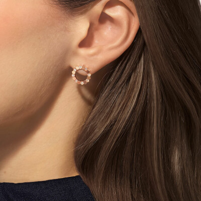 Boucles d'oreilles Chaumet Bee de Chaumet en or rose et diamants