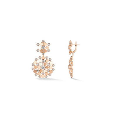 Boucles d'oreilles Chaumet Bee de Chaumet en or rose et diamants