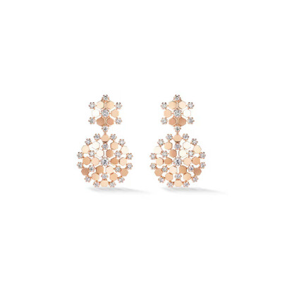 Boucles d'oreilles Chaumet Bee de Chaumet en or rose et diamants