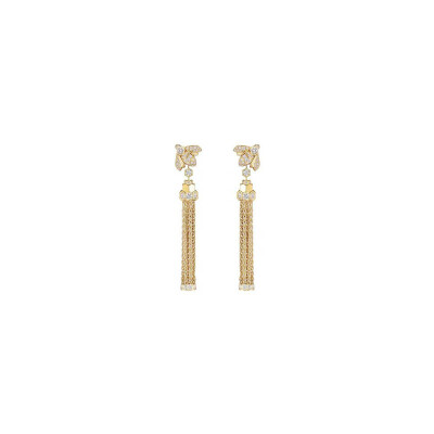 Boucles d'oreilles Pompon Chaumet Bee de Chaumet en or jaune et diamants
