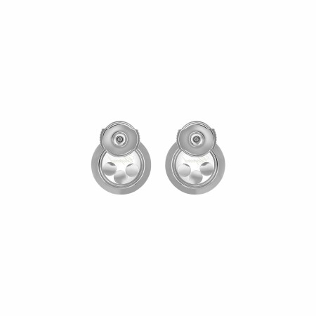 Boucles d'oreilles Chopard Happy Diamonds Icons en or blanc et diamants