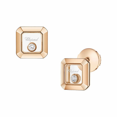 Chopard Happy Diamonds Icons earrings, rose gold and diamonds