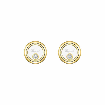 Boucles d'oreilles Chopard Happy Diamonds Icons en or jaune et diamants