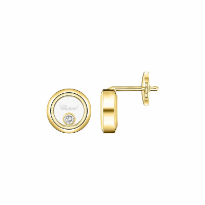 Boucles d'oreilles Chopard Happy Diamonds Icons en or jaune et diamants