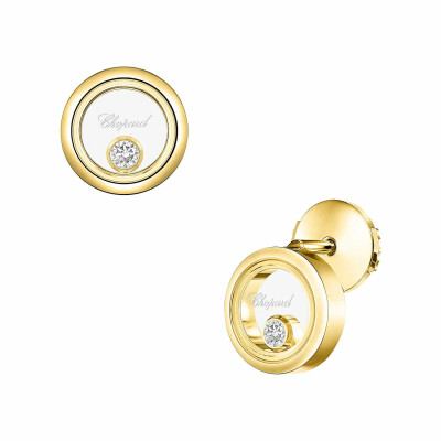 Boucles d'oreilles Chopard Happy Diamonds Icons en or jaune et diamants