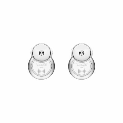 Boucles d'oreilles Chopard Happy Diamonds Icons en or blanc et diamants