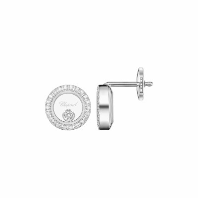 Chopard Happy Diamonds Icons earrings, white gold and diamonds
