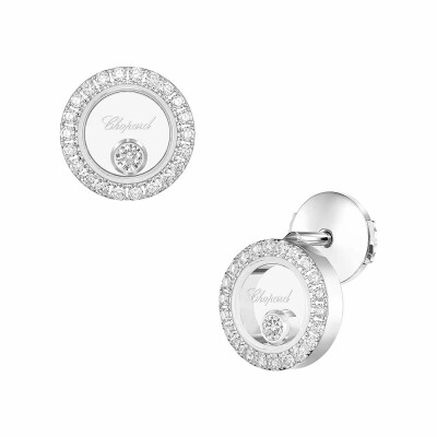 Chopard Happy Diamonds Icons earrings, white gold and diamonds