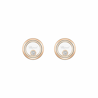 Chopard Happy Diamonds Icons earrings, rose gold and diamonds