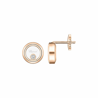Chopard Happy Diamonds Icons earrings, rose gold and diamonds