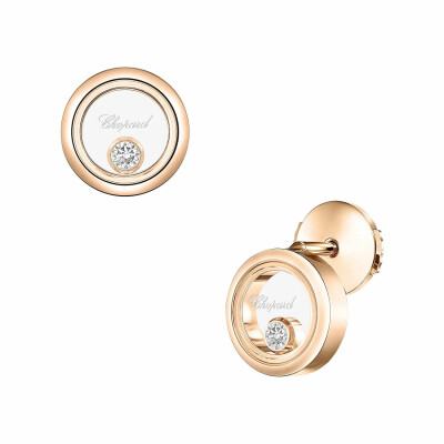 Chopard Happy Diamonds Icons earrings, rose gold and diamonds