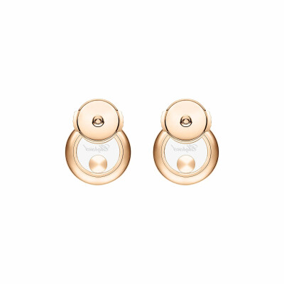 Boucles d'oreilles Chopard Happy Diamonds Icons en or rose et diamants