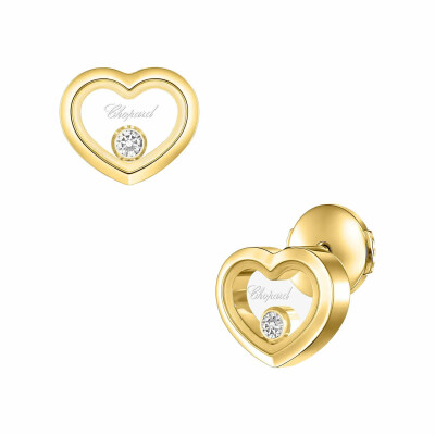 Boucles d'oreilles Chopard Happy Diamonds Icons en or jaune et diamants