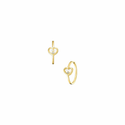 Chopard Happy Diamonds Icons hoop earrings, yellow gold and diamonds