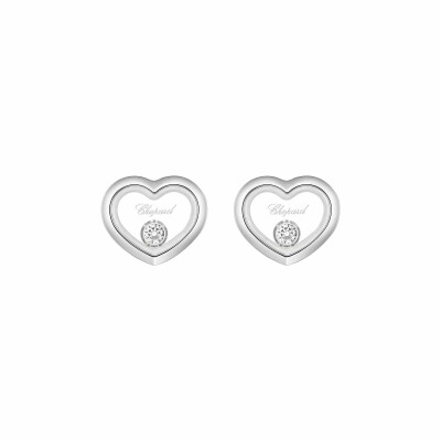 Chopard Happy Diamonds Icons earrings, white gold and diamonds