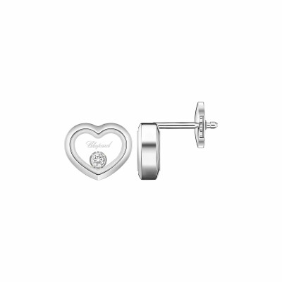 Chopard Happy Diamonds Icons earrings, white gold and diamonds