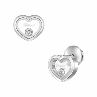Chopard Happy Diamonds Icons earrings, white gold and diamonds