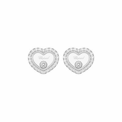 Chopard Happy Diamonds Icons earrings, white gold and diamonds
