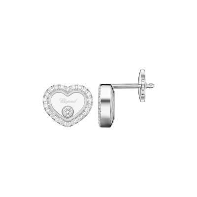 Chopard Happy Diamonds Icons earrings, white gold and diamonds