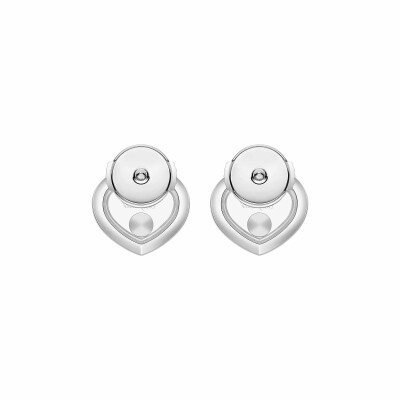 Chopard Happy Diamonds Icons earrings, white gold and diamonds