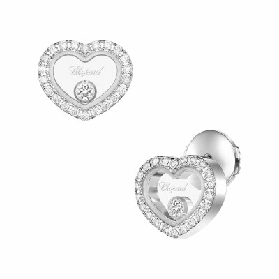Chopard Happy Diamonds Icons earrings, white gold and diamonds