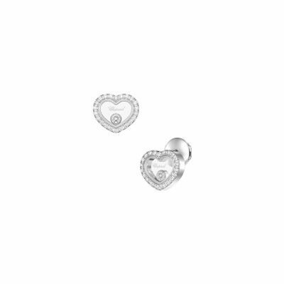 Chopard Happy Diamonds Icons earrings, white gold and diamonds