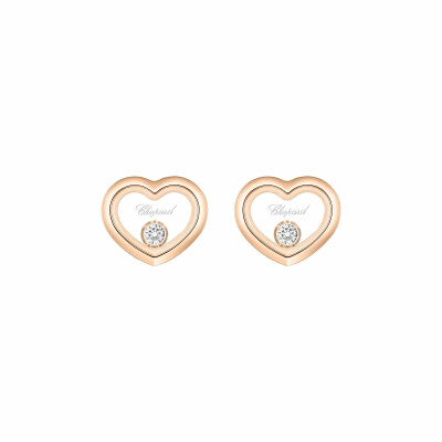 Chopard Happy Diamonds Icons earrings, rose gold and diamonds