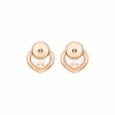 Boucles d'oreilles Chopard Happy Diamonds Icons en or rose et diamants