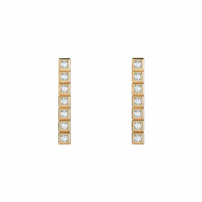 Boucles d'oreilles Chopard Ice Cube en or rose et diamants