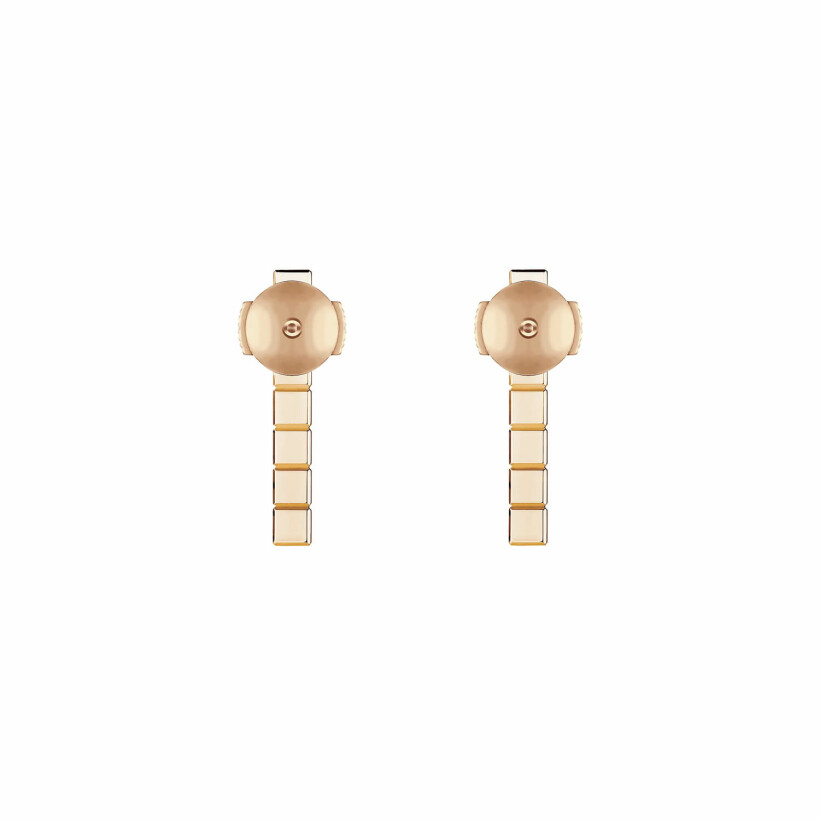 Boucles d'oreilles Chopard Ice Cube en or rose et diamants