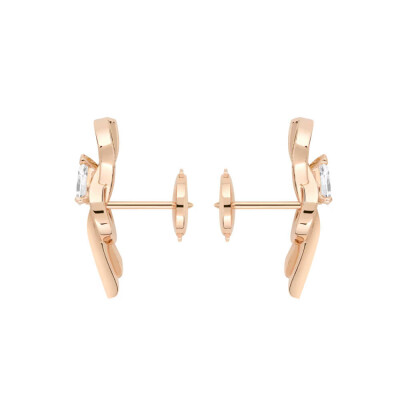 Boucles d'oreilles FRED Chance Infinie, moyen modèle, en or rose et diamants