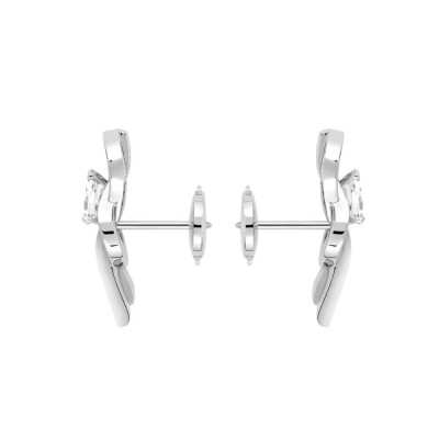 Boucles d'oreilles FRED Chance Infinie, moyen modèle, en or blanc et diamants