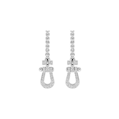 Boucles d'oreilles FRED Force 10 en or blanc et diamants