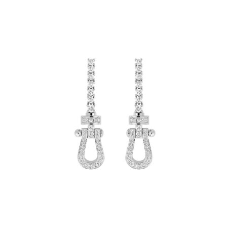 Boucles d'oreilles FRED Force 10 en or blanc et diamants