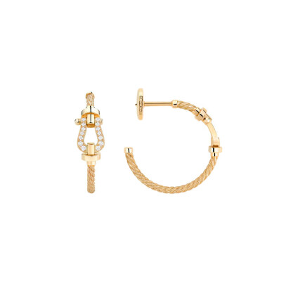 Boucles d'oreilles FRED Force 10 en or jaune et diamants