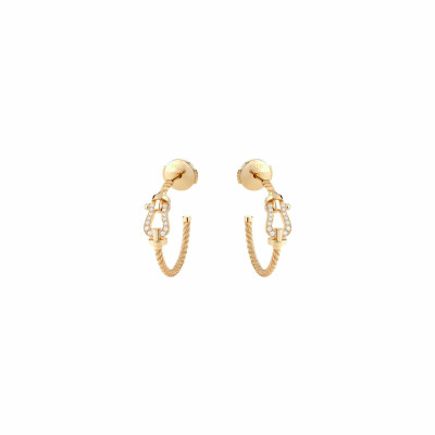 Boucles d'oreilles FRED Force 10 en or jaune et diamants