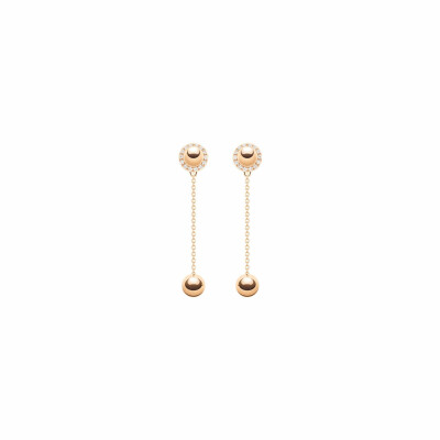 Boucles d'oreilles Piaget Possession en or rose et diamants