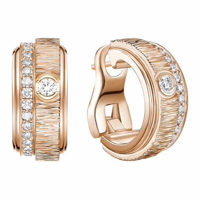 Boucles d'oreilles Piaget Possession "Decor Palace" en or rose et diamants