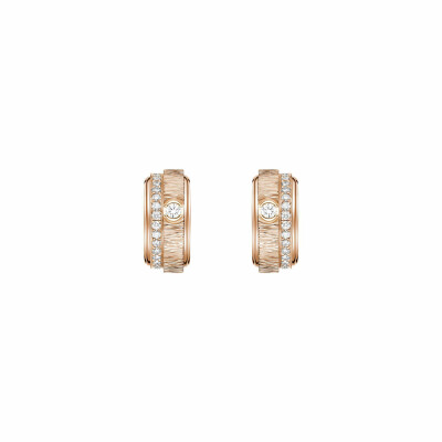 Boucles d'oreilles Piaget Possession "Decor Palace" en or rose et diamants