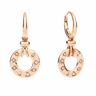 Boucles d'oreilles Pomellato Iconica en or rose et diamants