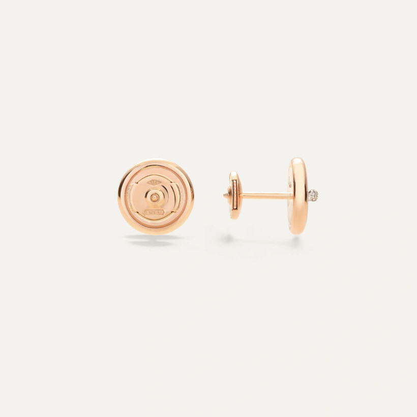 Pomellato Pom Pom Dot earrings, rose gold with mother of pearl and diamonds