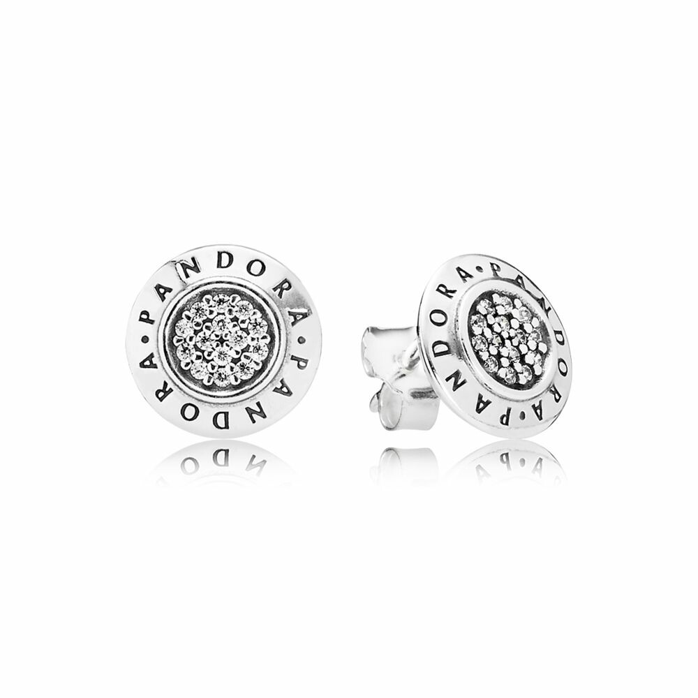 Boucles d'oreilles Pandora Clous Signature en argent et verre