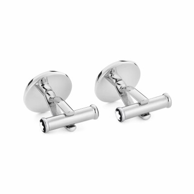Montblanc Meisterstück Cufflinks with Carbon-Patterned Inlay